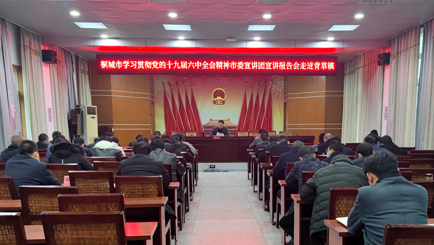 桐城市學習貫徹黨的十九屆六中全會精神市委宣講團宣講報告會走進青草鎮.jpg