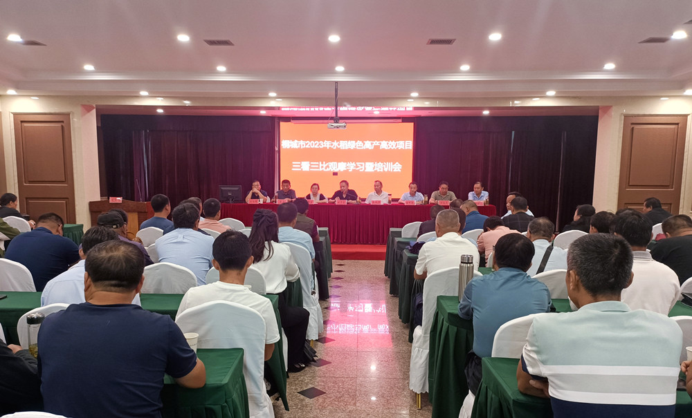 桐城市2023年度水稻綠色高產(chǎn)高效項目三看三比觀摩學習暨培訓會召開1.jpg