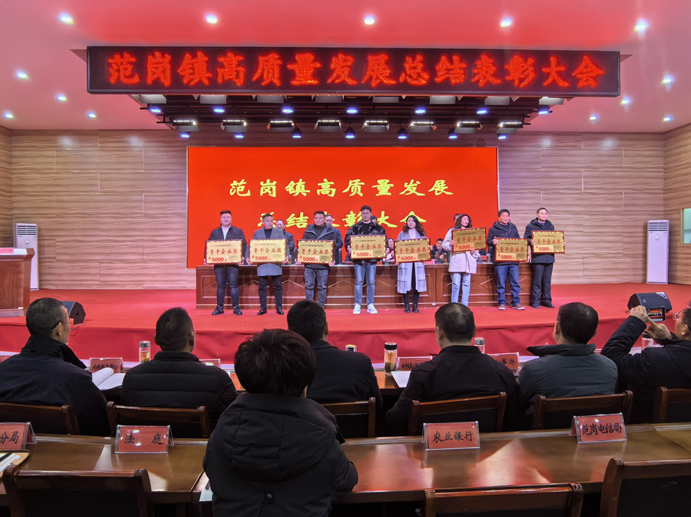 圖為范崗鎮高質量發展總結表彰大會現場。.jpg